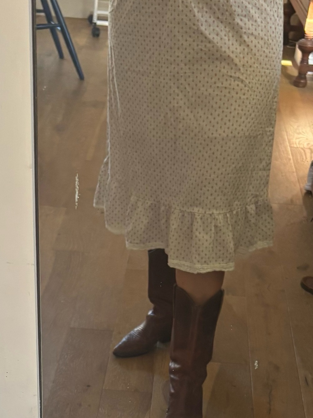 St.George tiny floral print midi skirt